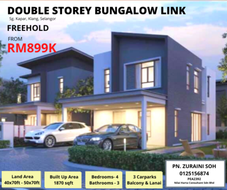 Bungalow Link, 2 Storey, Sg Kapar, Klang new